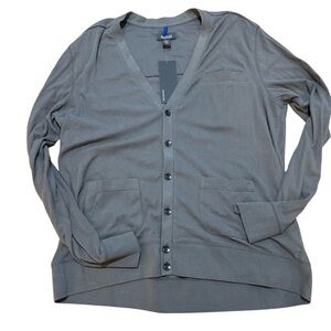 Kenneth Cole Reaction Men’s Gray V-Neck Cardigan - Size L (NWT)